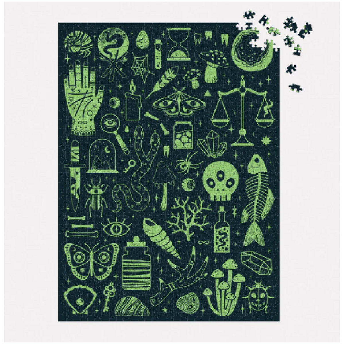 Occult and Curious rompecabezas 1000 piezas ¡Brilla en la oscuridad!