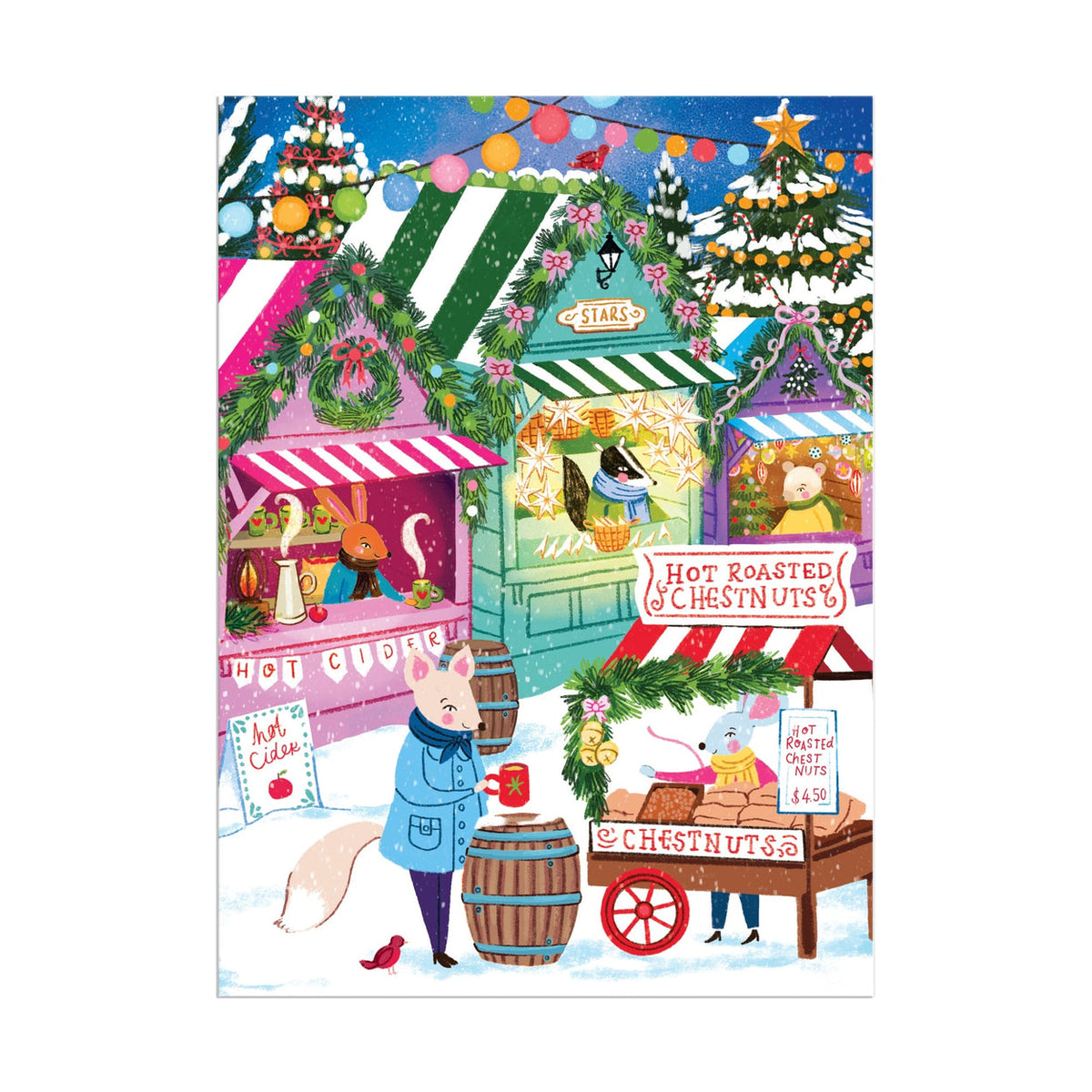 Holiday Market adorno navideño rompecabezas 130 piezas