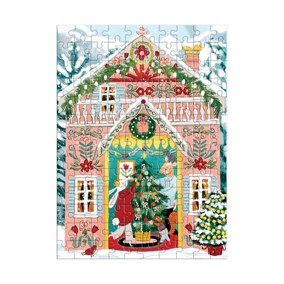 Swiss Chalet adorno navideño rompecabezas 130 piezas