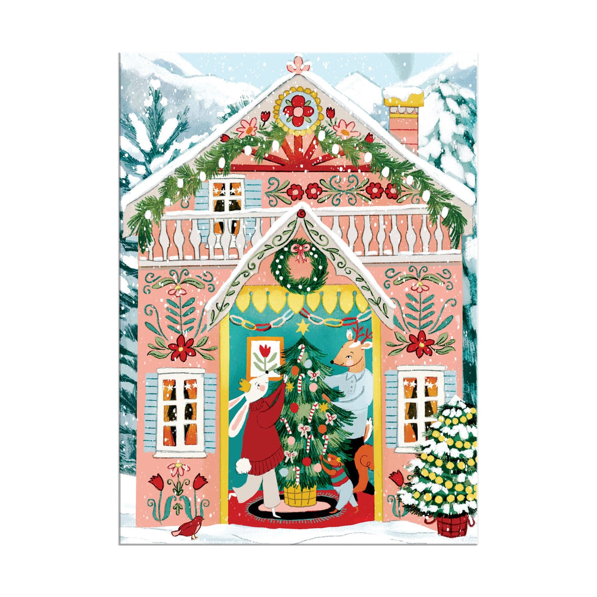 Swiss Chalet adorno navideño rompecabezas 130 piezas