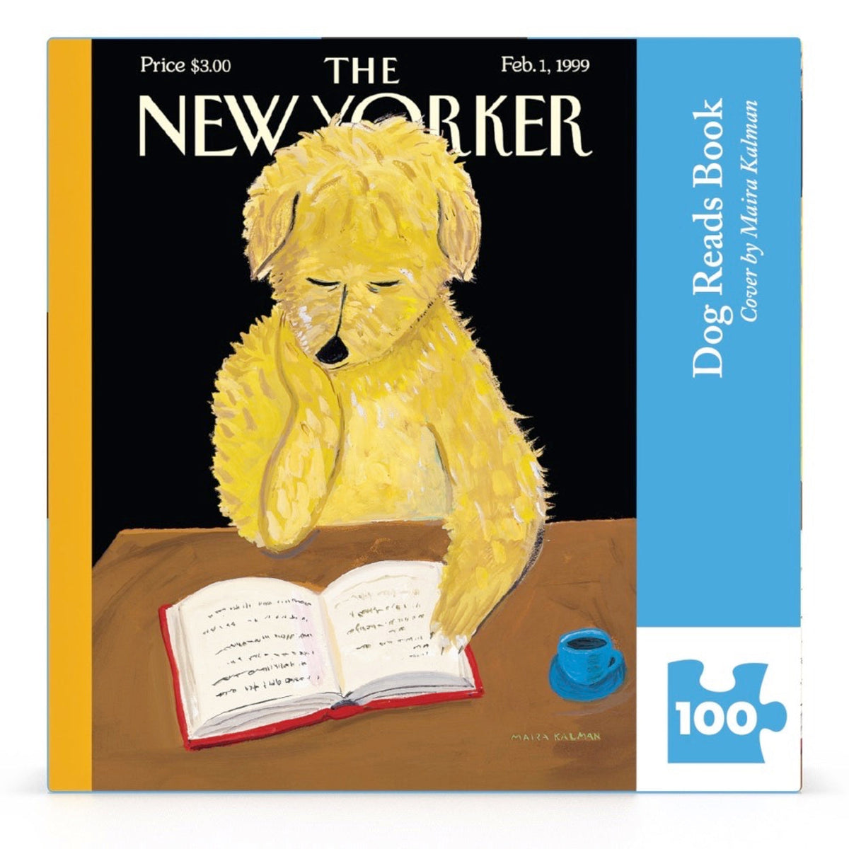 MINI - Dog Reads Book rompecabezas 100 piezas