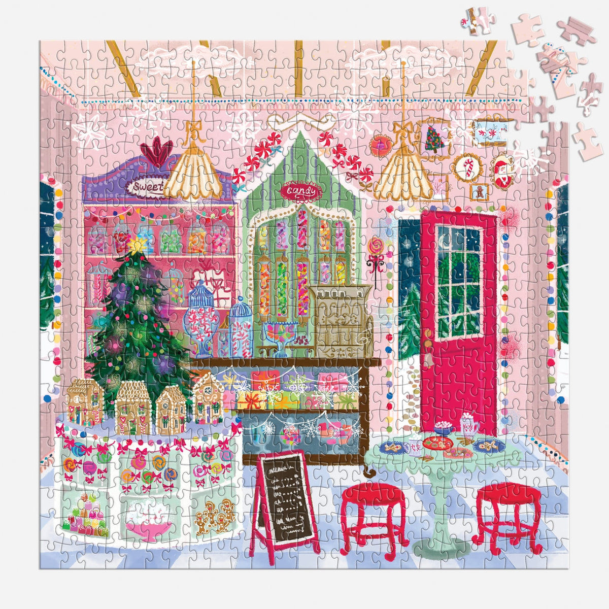 Gingerbread Cottage rompecabezas 500 piezas en caja de casita