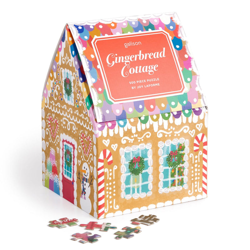 Gingerbread Cottage rompecabezas 500 piezas en caja de casita