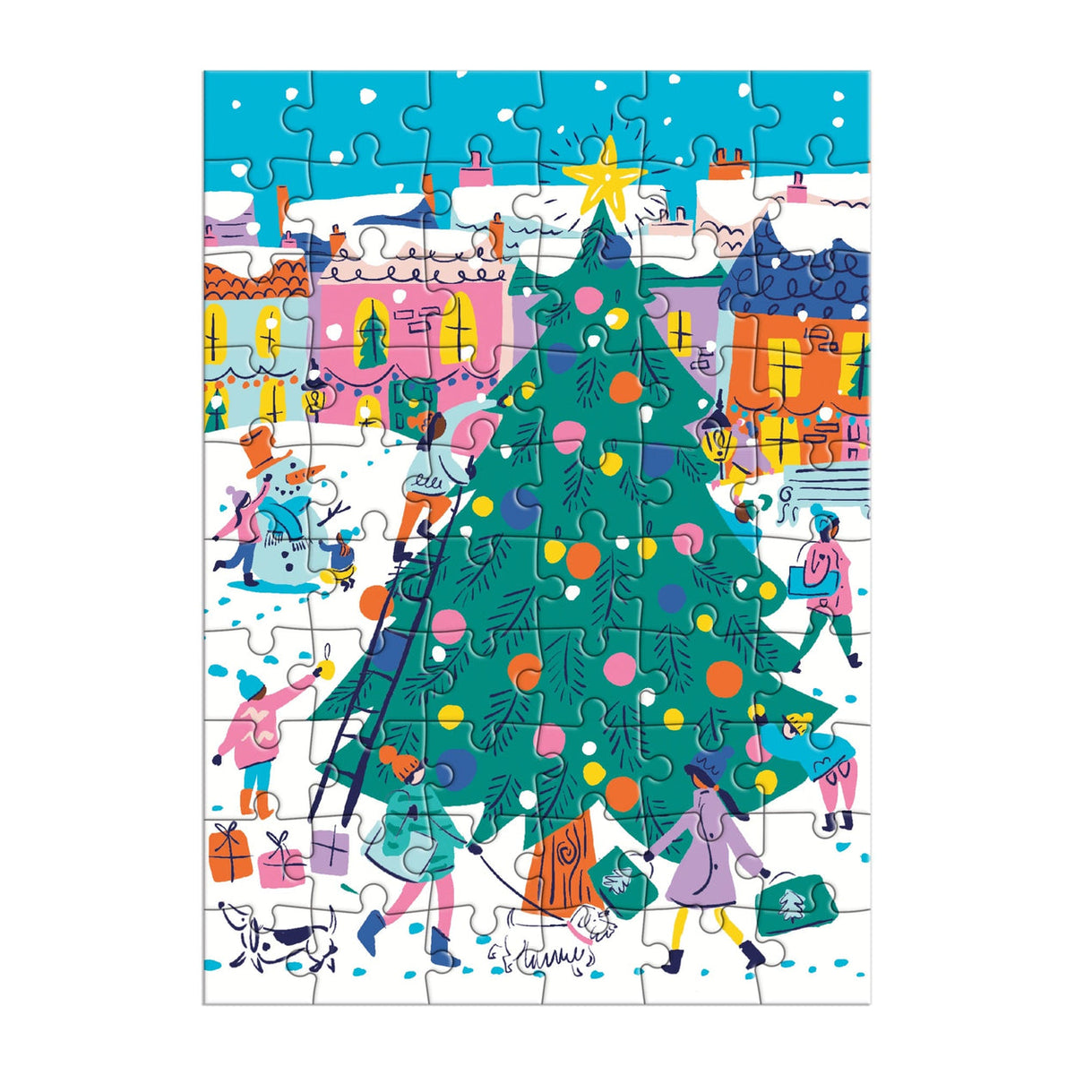 Merry & Bright tarjeta rompecabezas 60 piezas
