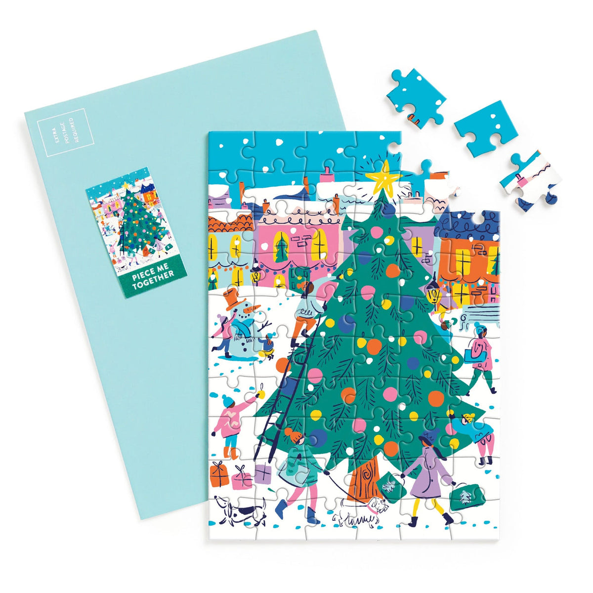 Merry & Bright tarjeta rompecabezas 60 piezas